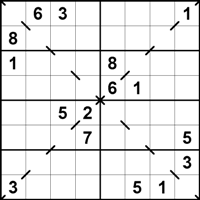 8er-Diagonalsudoku (4x2)